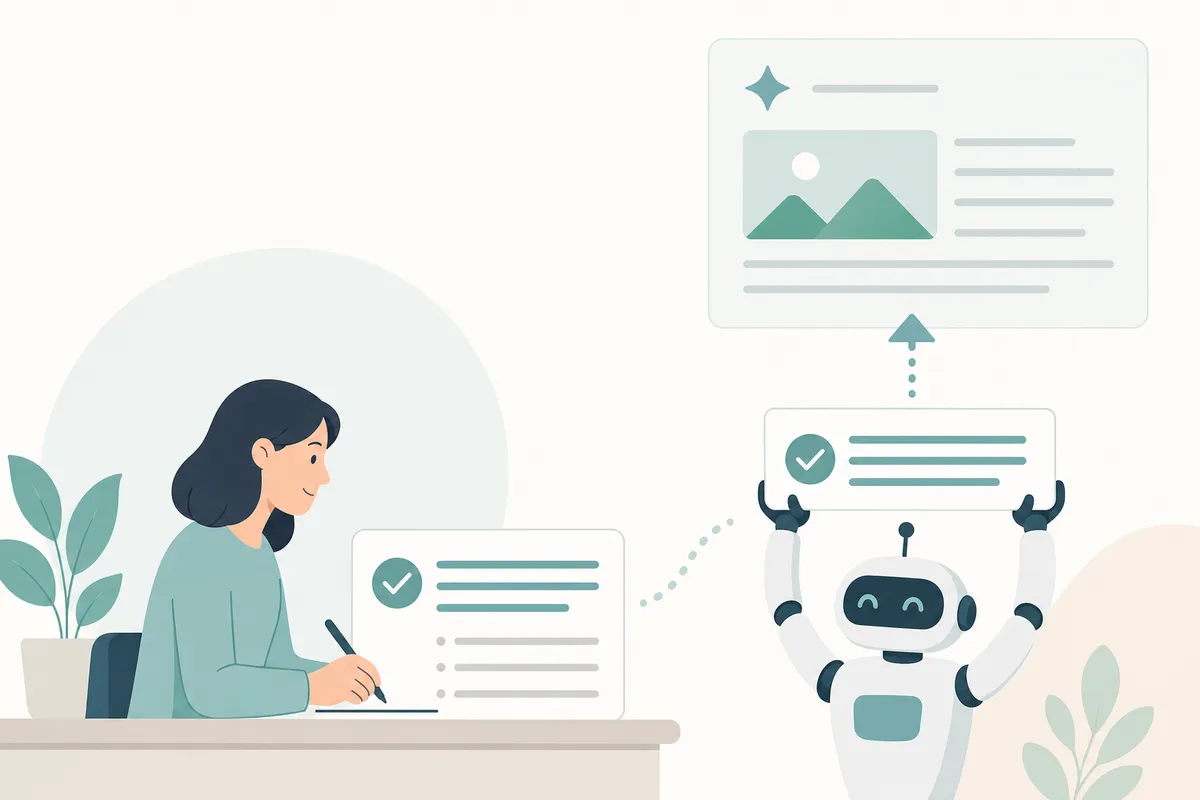 Article layout comparing answer-first structure with a buried answer for AI search optimization