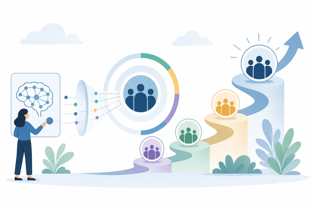 Dashboard showing audience segments updating in real time as conversion data comes in