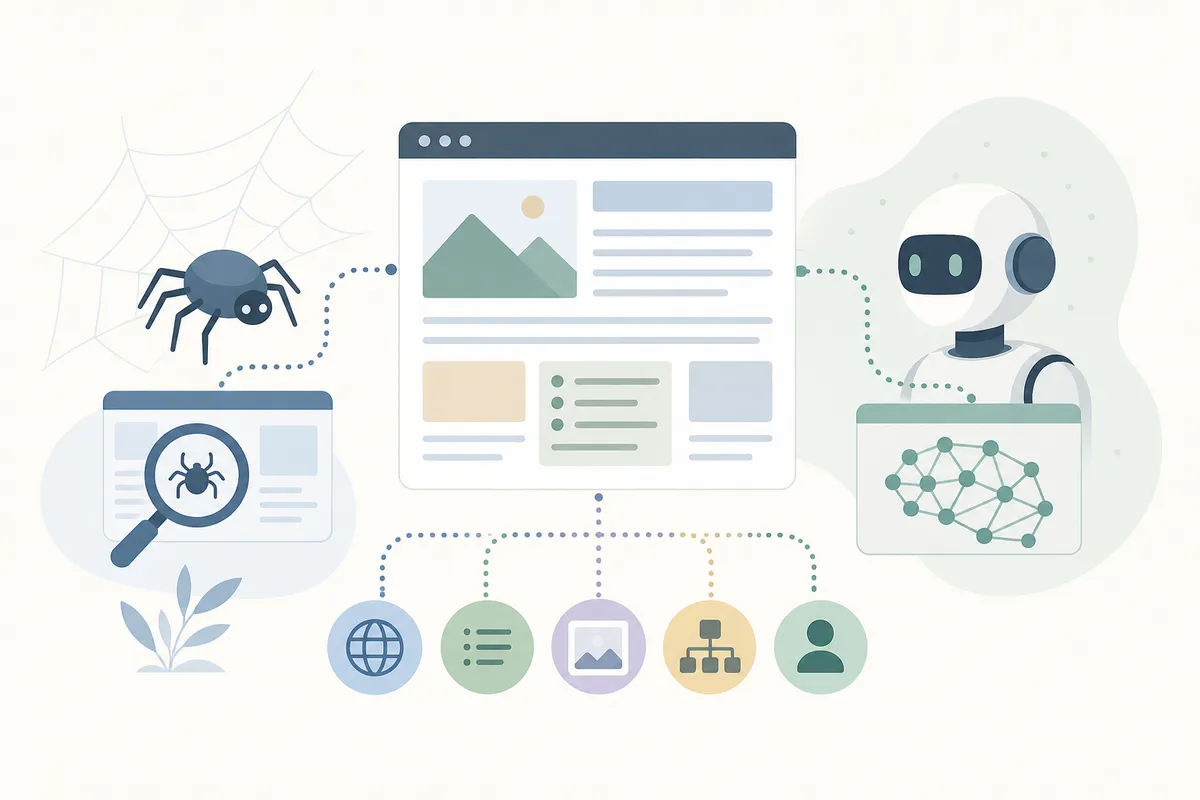 How a page moves from crawling through indexing and ranking to AI citation