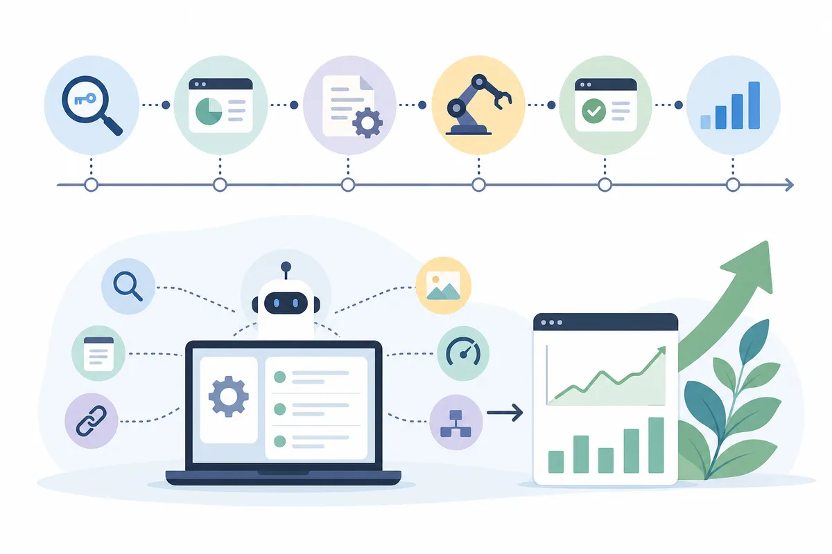 Five-step process for setting up an automated SEO workflow