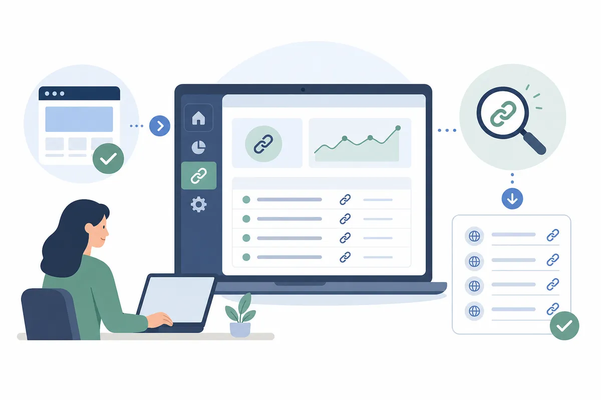 Informe de enlaces de Google Search Console con los sitios que más enlazan y el texto ancla