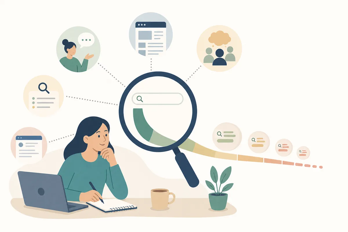 Google autocomplete suggestions turning a seed term into long-tail keyword ideas