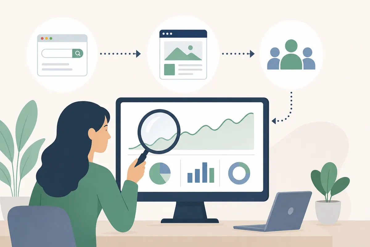 GA4 Traffic acquisition report with the Organic Search channel row highlighted