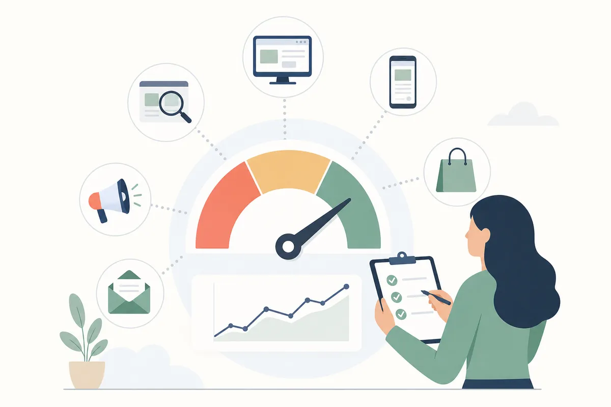 Branded query trend in a search console report used to measure cross-channel SEO impact