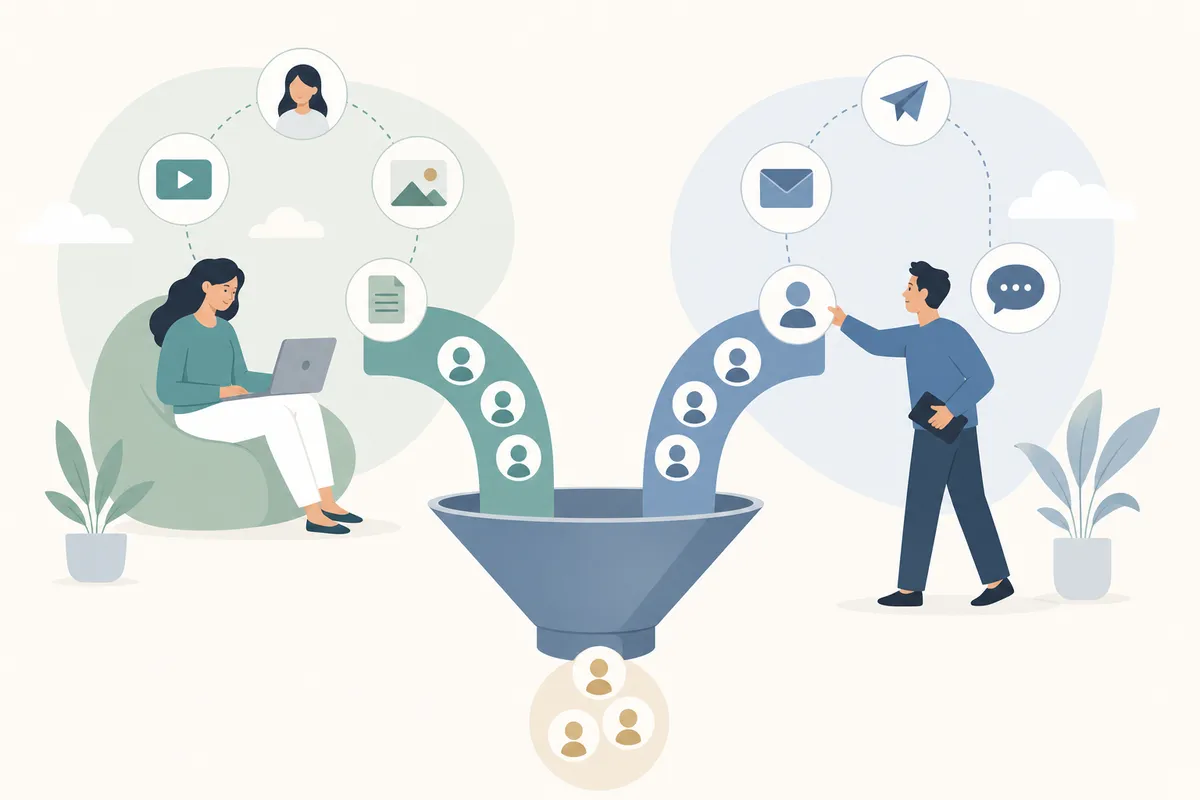 Comparison of inbound and outbound lead generation channels