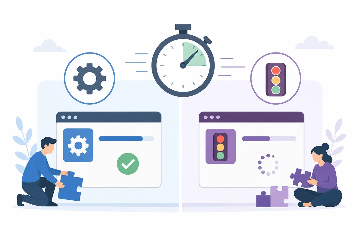Écran de l'assistant de configuration WordPress montrant les étapes de configuration d'un plugin SEO