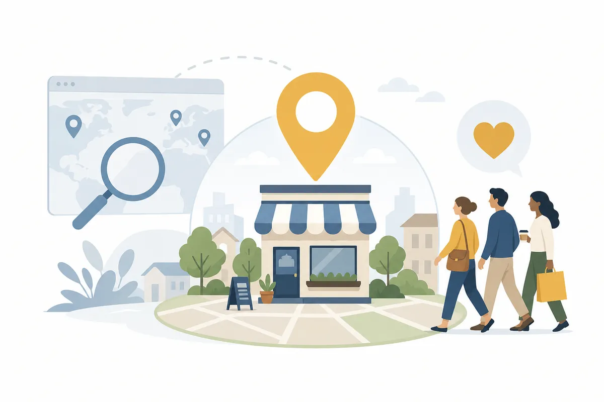 Google local map pack results showing small business listings