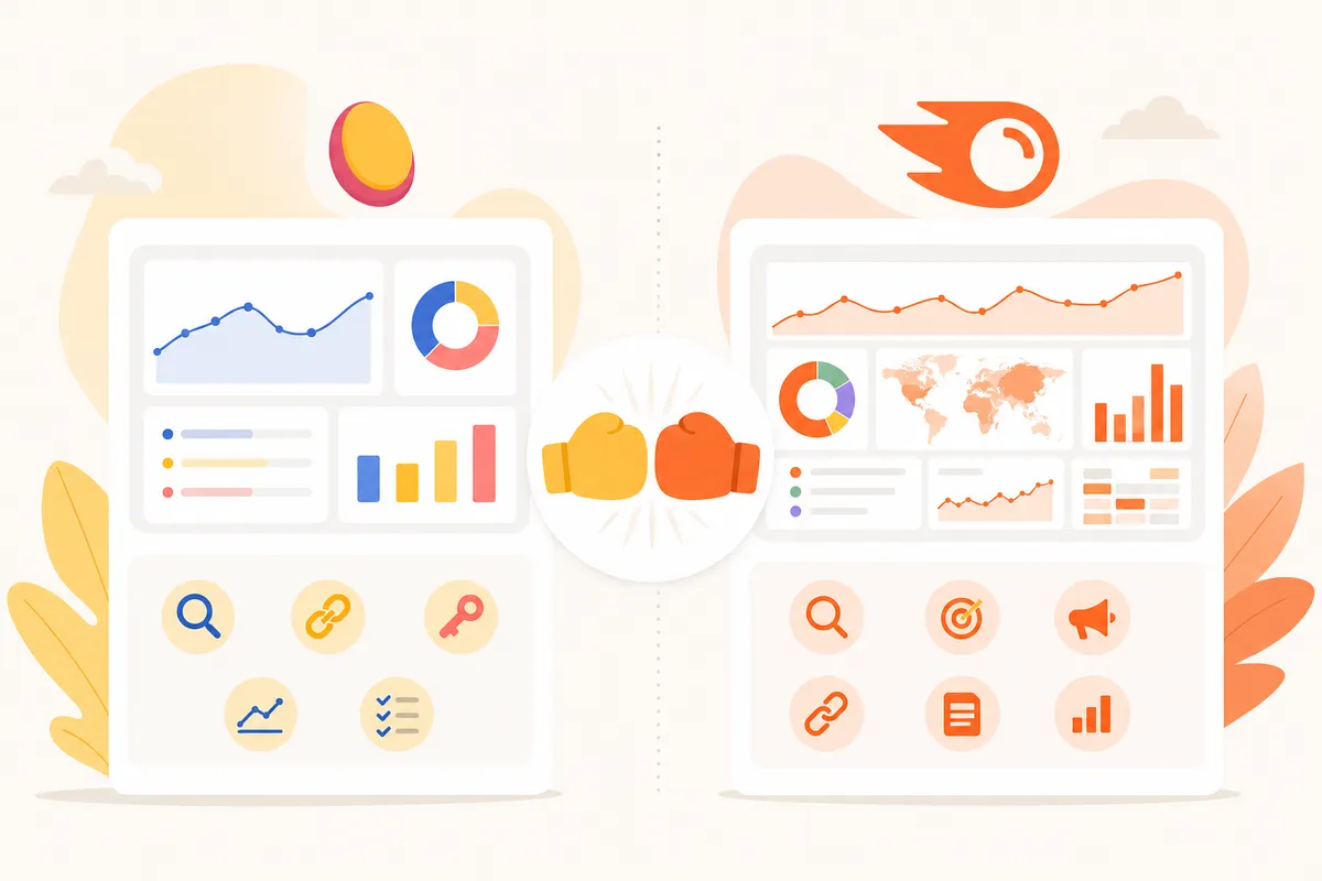 Mangools vs Semrush pricing comparison chart showing each plan's monthly cost side by side