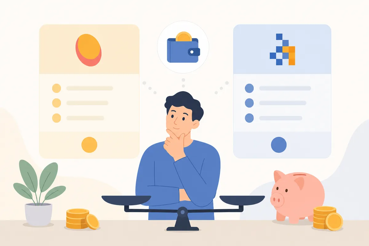 Pricing comparison chart for Mangools and Ahrefs subscription tiers