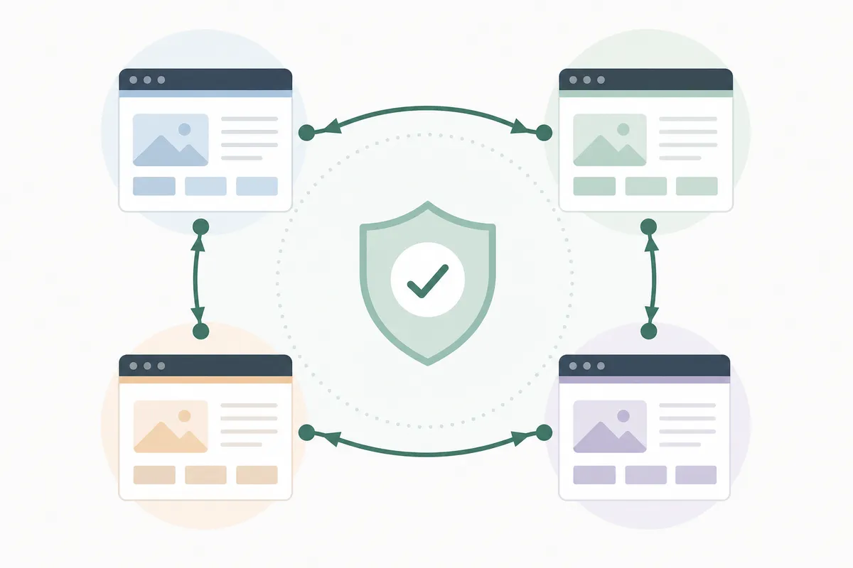 Checklist of cross-linking rules and network footprints to avoid across owned sites