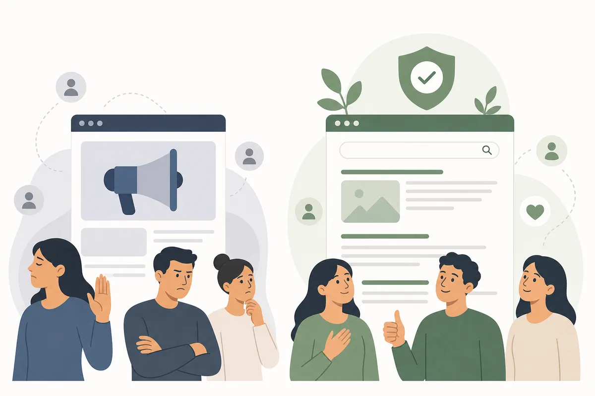 Business owner reviewing organic search rankings and website traffic growth from SEO