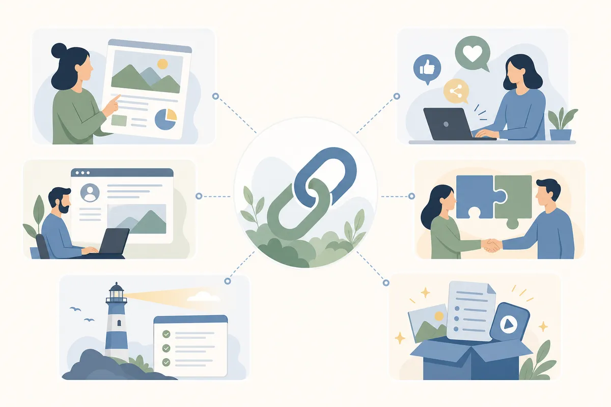Content team planning original research designed to earn natural backlinks
