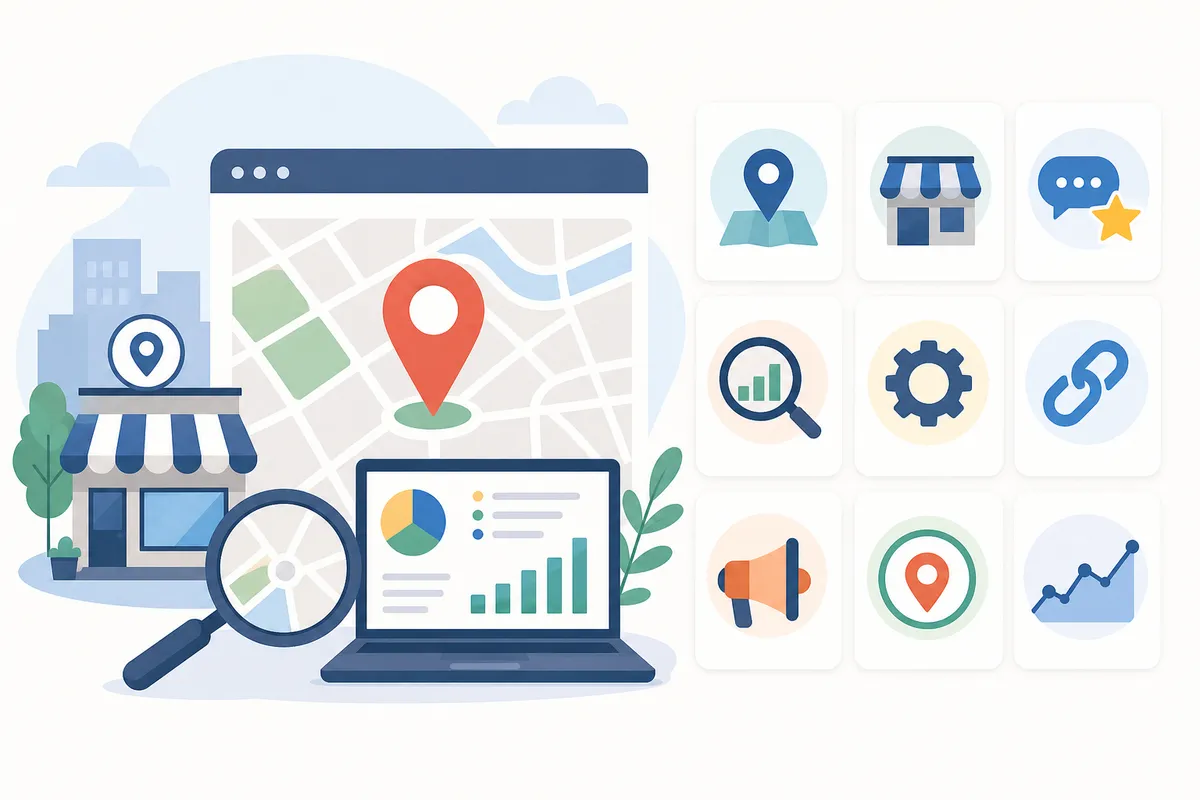 Side-by-side comparison chart of local SEO software pricing and features