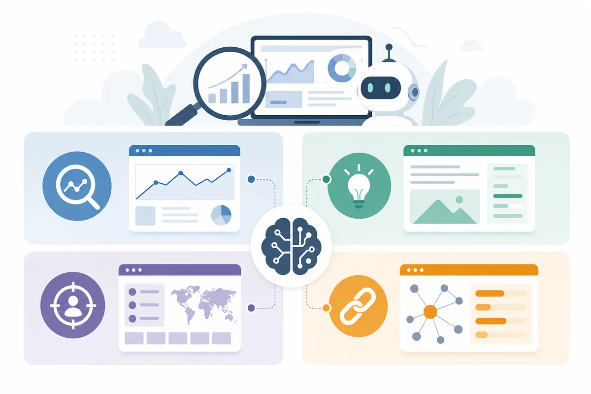 Four platform logos with feature icons and checkmarks arranged to show key strengths of each option.