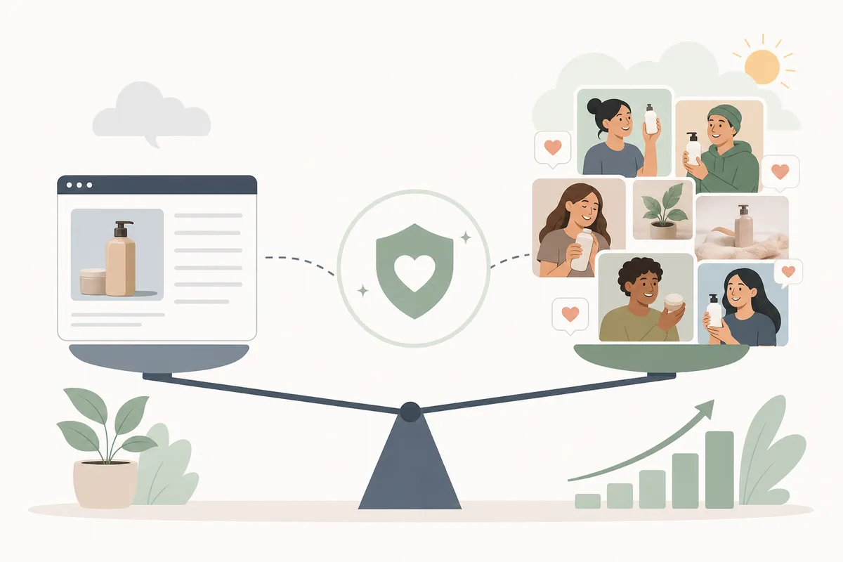 Real customer testimonials building higher than brand copy