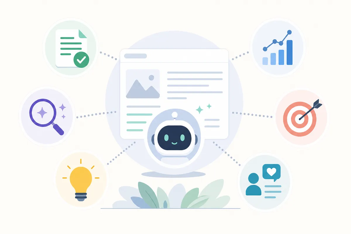Side-by-side comparison of four AI content optimization tool dashboards