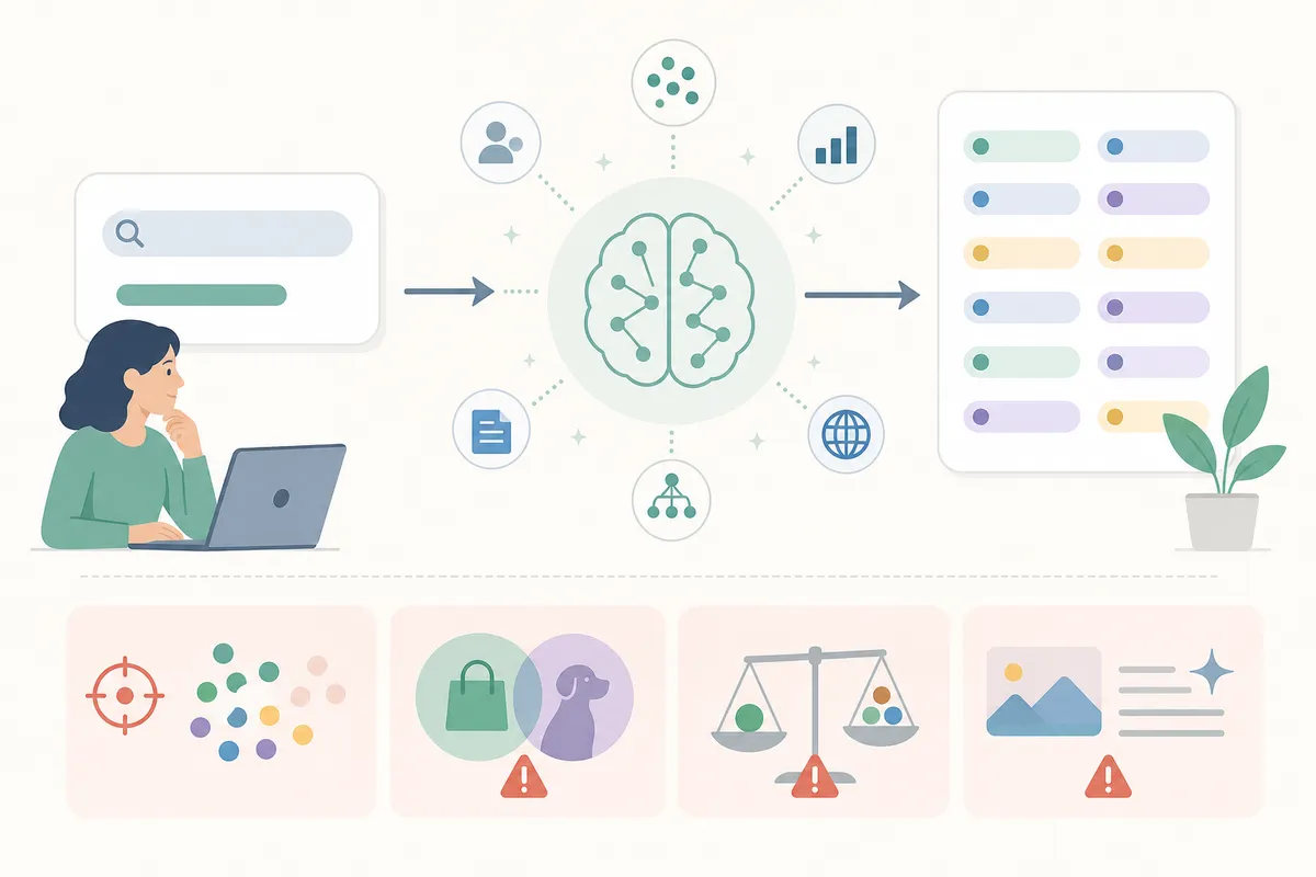 One keyword branches into multiple related keywords with arrows showing the expansion process.