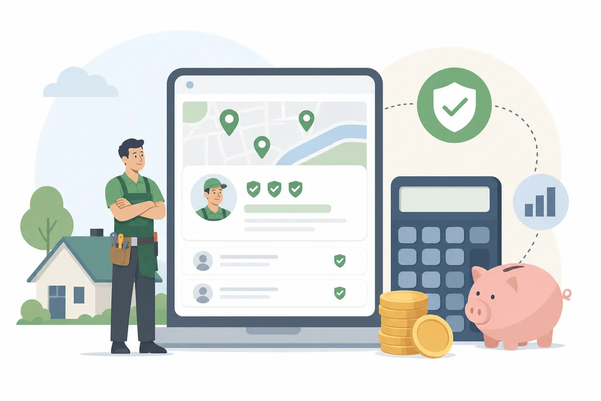 Diagram of how Local Services Ads cost is set by weekly budget, bidding mode, and lead type.