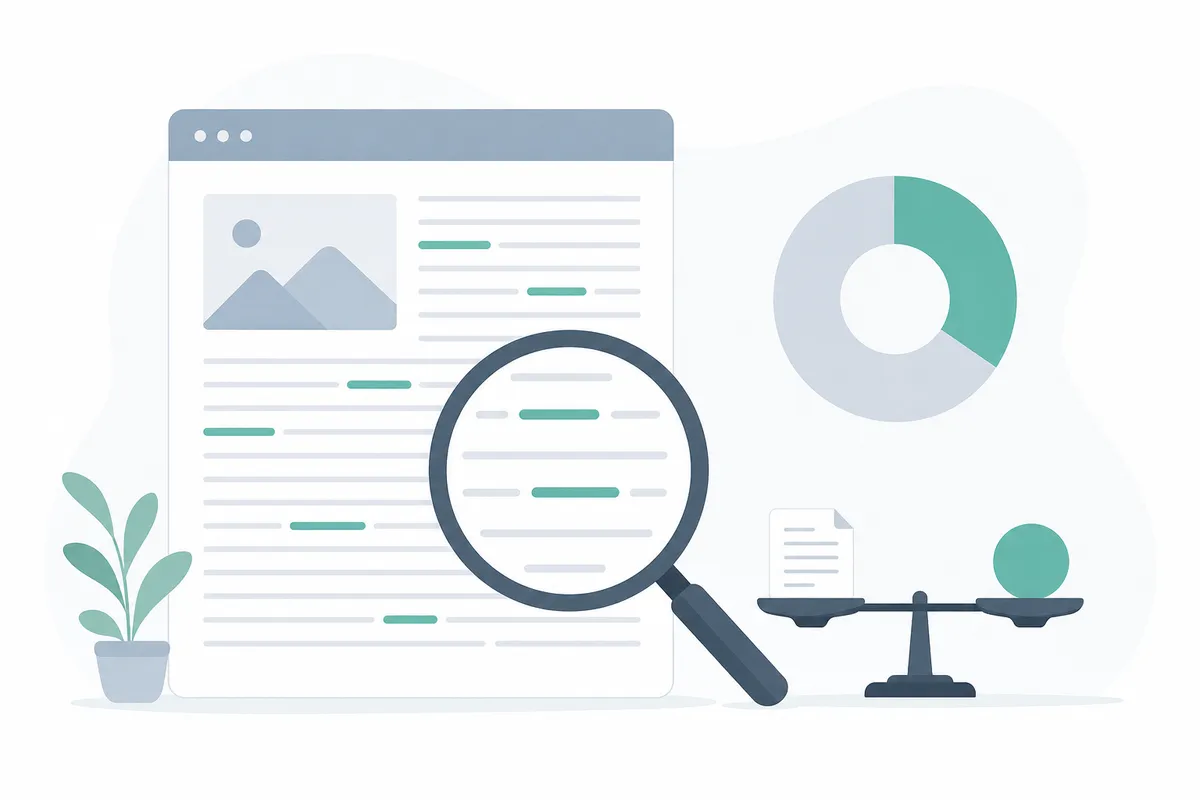 Diagram showing keyword density as keyword mentions divided by total page words