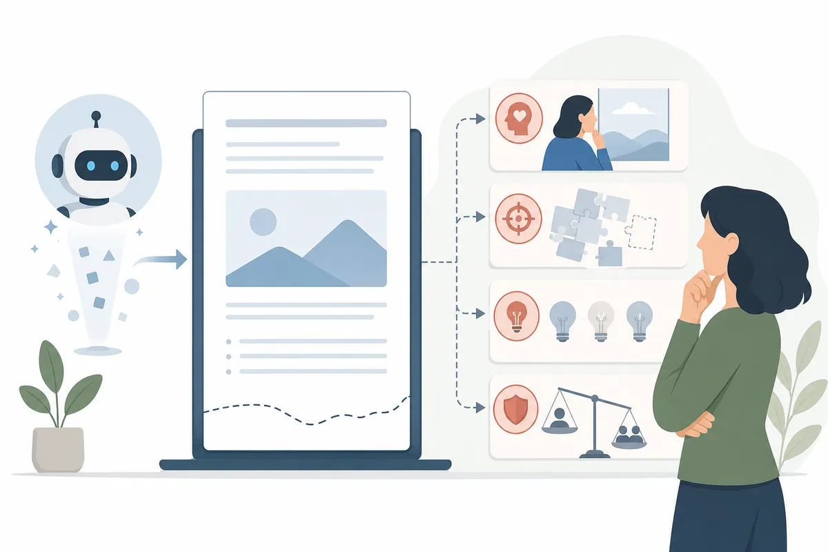 Editor fact-checking statistics in an AI-written article draft