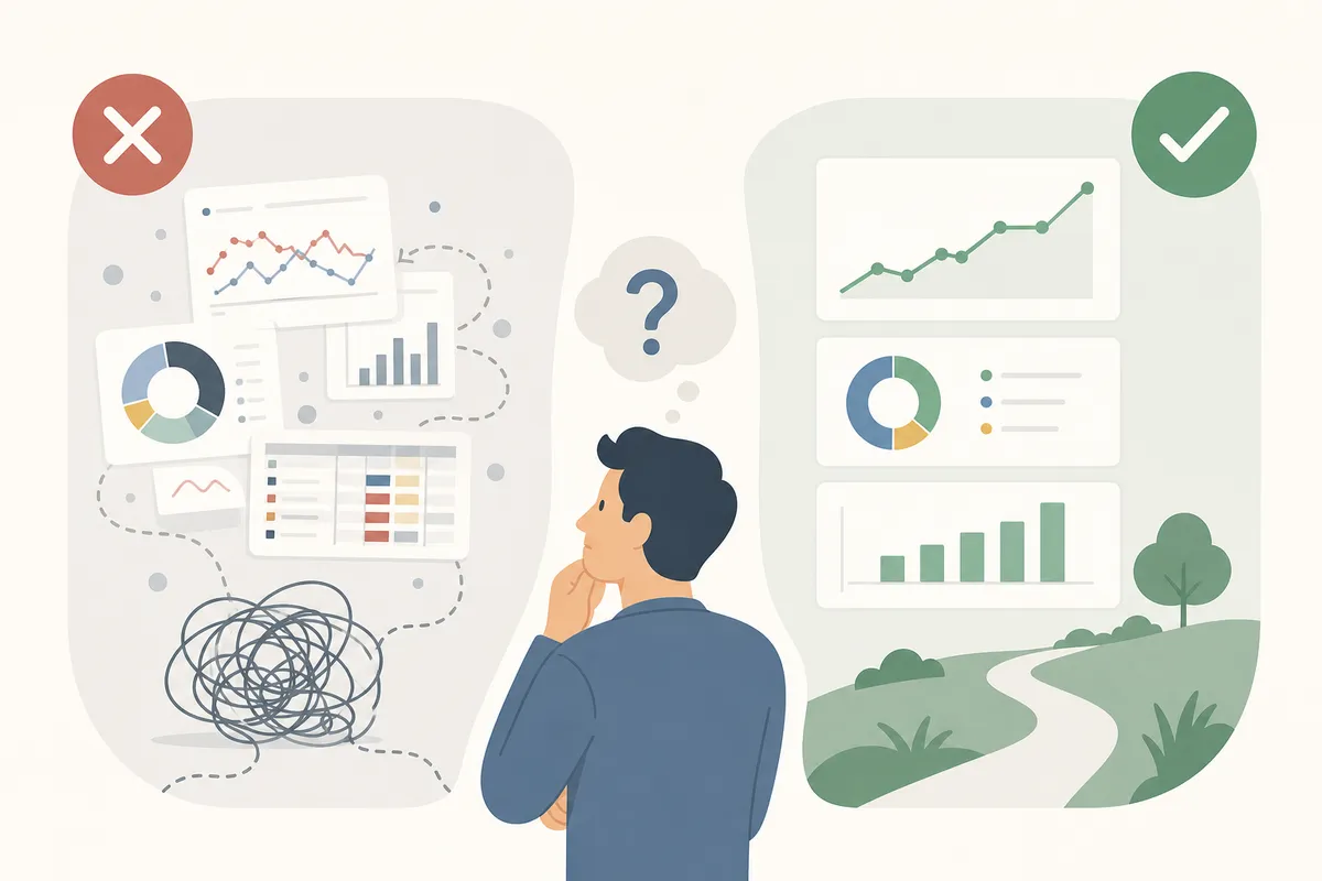 Chart separating real user traffic from synthetic bot traffic in SEO analytics