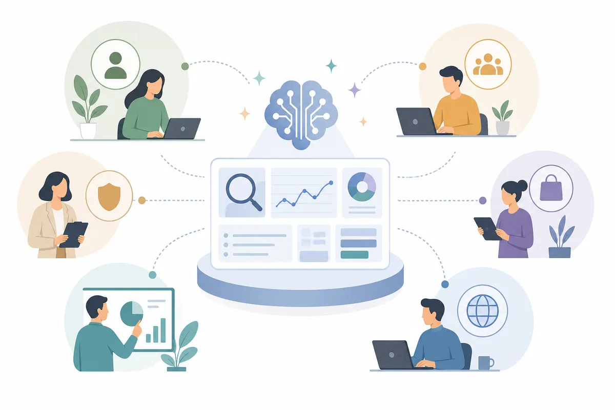 Agency owner, in-house marketer, freelancer, and consultant accessing the same platform.
