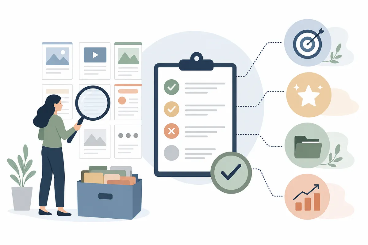 Chart showing updated pages recovering search traffic after a content audit