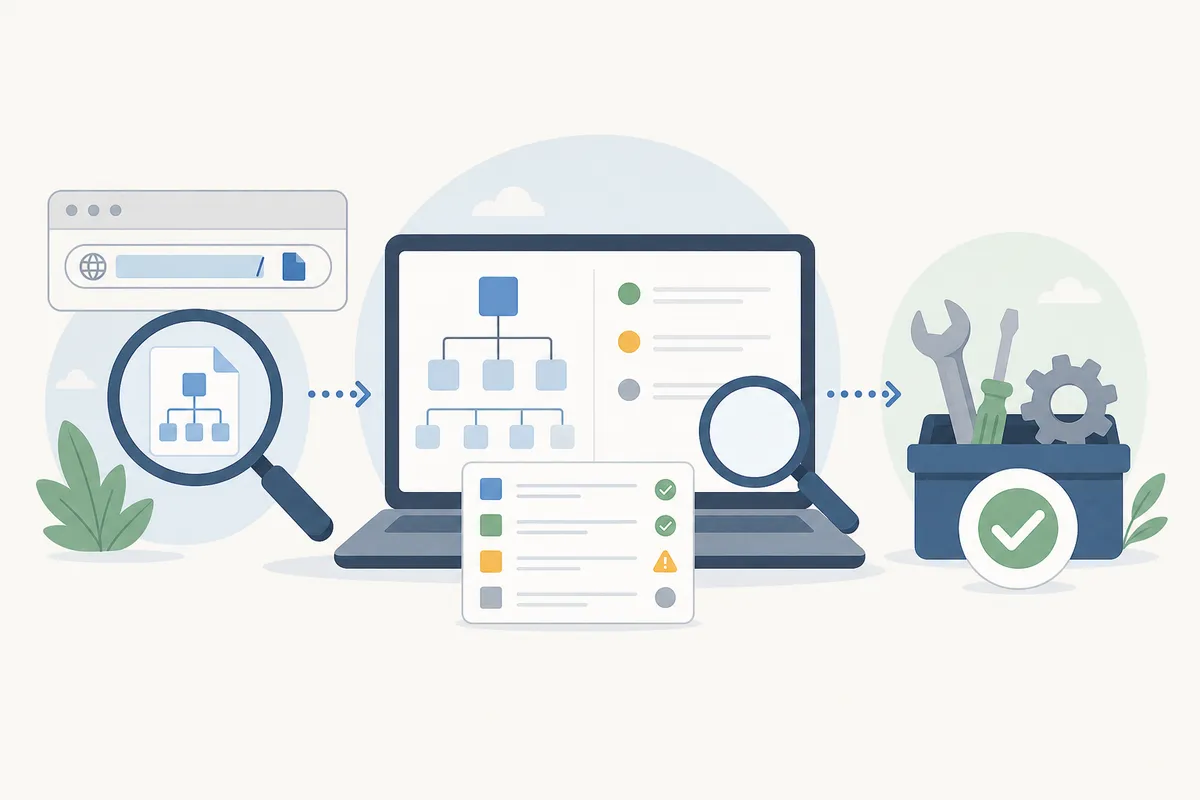 Diagram of how a WordPress sitemap index points to smaller sitemap files